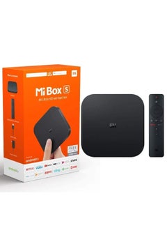 اشتري Mi Box S Xiaomi Original 4K Ultra HD Android TV with Google Voice Assistant & Direct Netflix Remote Streaming Media Player في الامارات