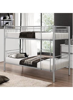 اشتري Bunk Bed Metal Strong Frame Safety Rails, Built-In Ladder في الامارات