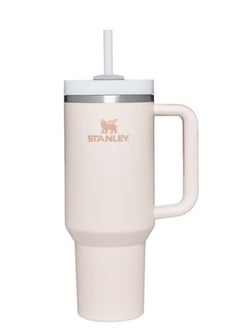 اشتري Stanley Quencher H2.0 FlowState Stainless Steel Vacuum Insulated Tumbler with Lid and Straw for Water, Iced Tea or Coffee, Smoothie and More, Cream, 40 oz في السعودية