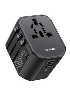 Buy 20W Universal Travel Adapter Universal Charger International Adapter For 200+ Countries Power Adapter Power Plug Wall Charger AC Power Adapter with Dual USB Charging in UAE