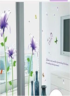 Buy Wall Stickers Purple Lily Flower Landscape New Generation in Egypt