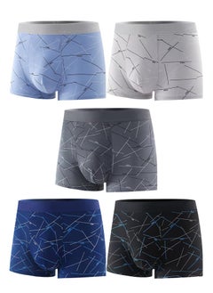 اشتري Zeemey 5 Pack Men’s Sort Boxer Briefs & Trunks,Breathable Stretch Cotton Moisture-Wicking Underwear,Modern Fit Low Rise في السعودية