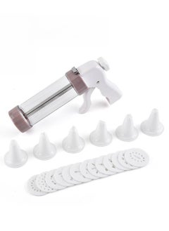 Buy Cookie Maker Kit with 13 Disc Molds and 6 Nozzles for Cookie Making and Decoration，Deluxe Spritz Cookie Press Gun,Cookie Maker,for DIY Biscuit Maker,Baking Decoration Supplies in Saudi Arabia