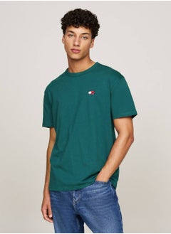 Buy Men's  Badge T-Shirt, Blue - Cotton in Saudi Arabia