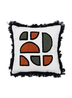 اشتري Cotton Square Embroidered Decorative Cushion Multicolour 40 x 40 cm 196238 في السعودية