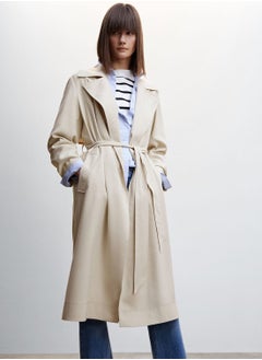 Buy Belted Longline Coat in UAE