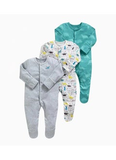 Buy Cotton Newborn Bodysuit Baby Clothes Three-piece Set in UAE