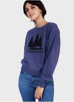 Buy Logo Crew Neck Sweatshirt in UAE