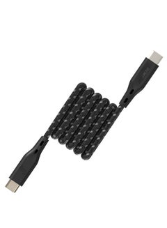 Buy USB Type C Remson Rapid-Link Nylon Braided Cable Fast Charge & Data Sync 1.2 Meter Black in UAE