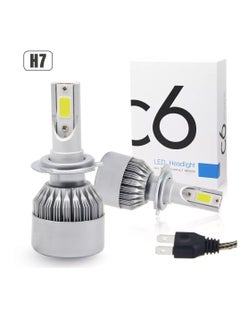 Buy Car LED Headlight Bulb All In One Plug and Play Head Light LED Conversion Kit C6 H7 in Saudi Arabia