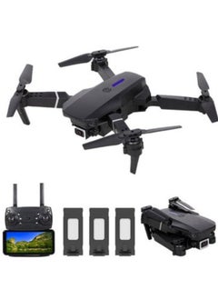 Buy LS-E525 WiFi FPV 4K Camera Drone Headless Mode Dual Camera Drone 3 Batterires Black Suitable for Beginners and Kids in UAE