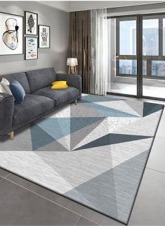 اشتري Modern Living Room Rug Soft Anti-slip Floor Carpet Contemporary Floor Rugs for Living Dining Room Bedroom Home Decor Geometric 160x230cm Type C في الامارات