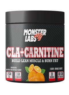 Buy Monster Labs CLA+Carnitine 180g 30 Servings - Fat-Burning & Weight Loss Supplement, Orange Burst in UAE