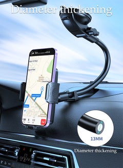 اشتري Phone Holder Mount for Car Dashboard Windshield 360 Degree Rotation Dashboard Car Clip Mount Stand Phone Holder Suitable for All Cell Phone Automobile Interior في السعودية