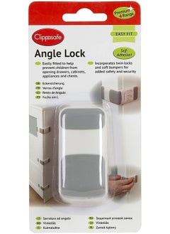 اشتري Child Safety Angle Lock For Drawers,Cabinets,Appliances- White/Grey في الامارات