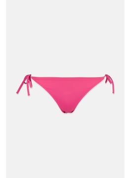 اشتري Women Tie Brand Logo Bikini Bottom, Pink في السعودية