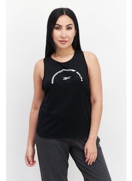 Buy Women Sportswear Fit Sleeveless Running Tank Top, Black in UAE