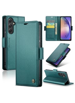 Buy CaseMe Flip Wallet Case For Samsung Galaxy A54 5G RFID Blocking PU Leather Wallet Flip Folio Case with Card Holder Kickstand Shockproof Phone Cover - Green in Egypt