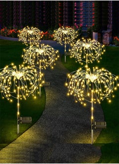 Buy Solar Garden Lights Outdoor Solar Lights 6 Pack Waterproof Solar Powered Firefly Lights Landscape Solar Lights Outdoor Decorative Lights for Yard Garden Flowerbed Party(Warm/540 LED) in Saudi Arabia