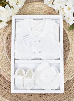 Buy 4-Piece Baby Suit Set with Gift Box in Saudi Arabia