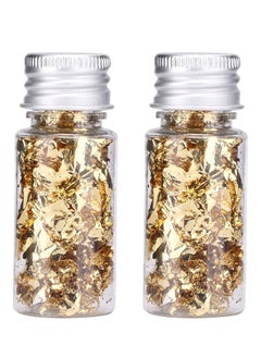 Buy 2Pcs Edible Gold Leaf, Genuine Gold Flakes for Cooking, Cakes, Makeup, Gilding, Decoration, Health & Spa for Cake Decorating, Baking & Cooking, Art Crafts & DIY Projects Makeup & Home in UAE