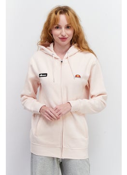 Buy Women Sportswear Fit Hooded Long Sleeve Outdoor Hoodies, Light Pink in UAE