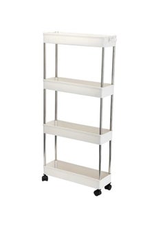 Buy Four-Layer Multipurpose Storage Rack , 4 Tier Storage Shelf with Four Wheels in UAE