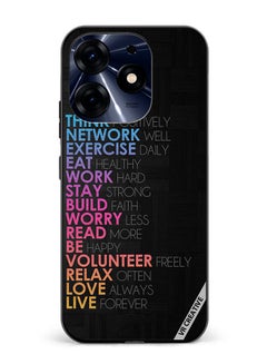 اشتري Protective Case Cover For Tecno Spark 10 Pro Think Positively Network Well Design Multicolour في الامارات