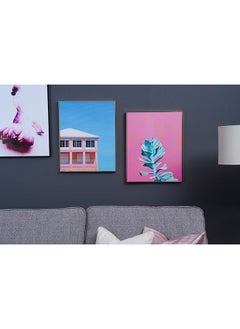 Buy Coastline 2 Piece Framed Wall Art 40x50Cm Blue & Pink in UAE