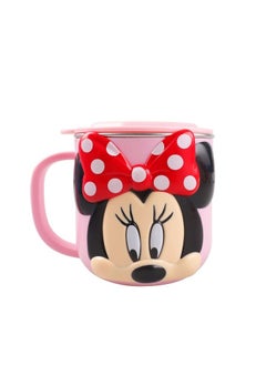 Buy Disney Mug for Water and Coffee Insulated Stainless Steel Blue Color Mickey Mouse Princess Elsa Anna Stitch Rapunzel McQueen 3D Cup in Saudi Arabia