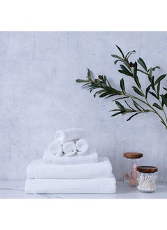 Buy Flora Hand Towel 50x90cm White in UAE