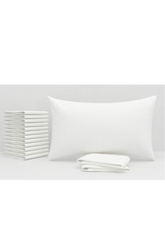 اشتري 20 Pieces Disposable Pillow Cases, 32 x 20 Inches White Pillowfor Hotels Single Use Pillowcase, Disposable Home Bedding Supplies في السعودية
