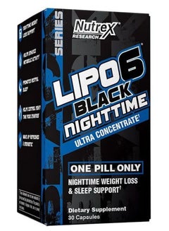 Buy NUTREX RESEARCH LIPO-6 BLACK UC NIGHT TIME WEIGHT LOSS & SLEEP SUPPORT 30 CAPS in UAE