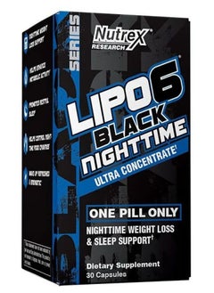 Buy NUTREX RESEARCH LIPO-6 BLACK UC NIGHT TIME WEIGHT LOSS & SLEEP SUPPORT 30 CAPS in UAE