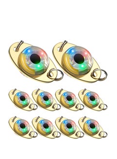 Buy Led Fishing Lights Fish Lures Kit Long Life Time Underwater LED Lighted Bait Flasher Get Fish's Attention for Offshore Inshore Boat Fishing Deep Sea Fishing 10PCS in UAE