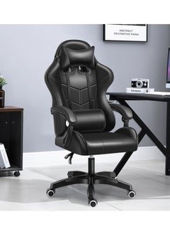 Buy Massage Gaming Chair Ergonomic Computer Chair Desk Chair High Back Racing Style Office Chair with Headrest Support and Footrest Adjustable Office Chair in Saudi Arabia