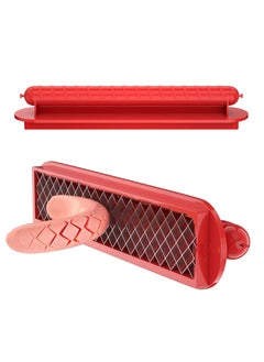 Buy Hot Dog Cutter, Grilled Sausage and Ham Cutter Tool Portable Barbecue Spiral Fancy Blade Stainless Steel Sausage Slicer (red, 1 Piece) in UAE