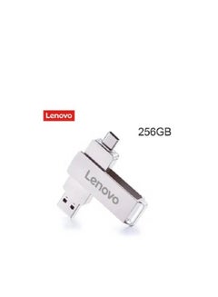 Buy Lenovo 2-In 1 USB Flash Drive Type C Pendrive 256GB High Speed USB Stick Waterproof Flash Pendrive Disk. in Saudi Arabia