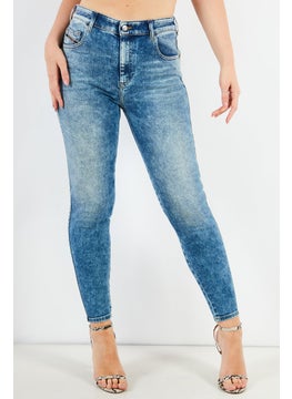 اشتري Women Super Skinny Fit Stretchable Denim Jeans, Blue في الامارات