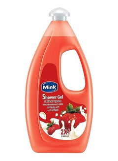 Buy Mink Shower Gel & Shampoo With Strawberry & Milk 2*1 - 1400 Ml in Egypt