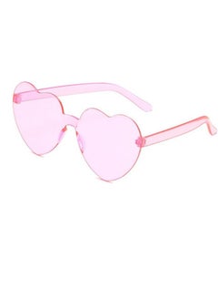 Buy Transparent Jelly Coloured Heart Sunglasses for Women in Saudi Arabia