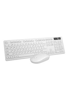 اشتري New Hot Selling 2.4G Keyboard Mouse Set Fashion Personality Desktop Laptop Waterproof Wireless Business OfficeWhite White في السعودية