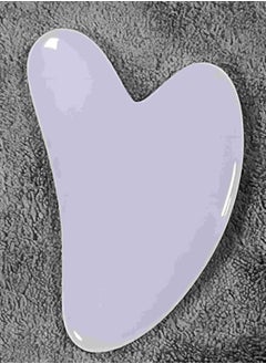 اشتري Heart Shaped Gua Sha Board Resin Body Massager for Wrinkle Removal andSkin Care - white في الامارات