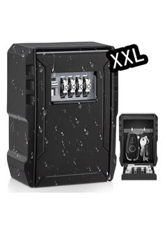 Buy Large Capacity Key Lock Box, Sturdy Waterproof Wall Mount Security Lockbox for House, Garage, Office, Warehouse, Outdoor Key Hider with Code, Secure Storage for Keys in Saudi Arabia