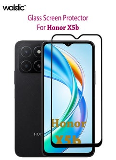 اشتري Honor X5b Screen Protector | Tempered Glass Compatible with Honor X5b | Screen Protector Full HD Quality Tempered Glass Anti-Scratch Edge to Edge Coverage with Easy Installation Kit - Black في السعودية