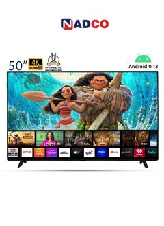 Buy 50 Inch- Smart Screen  - Android 0.13 - 4K - UHD - with Remote Control and TV Stand - NC-50T-4K in Saudi Arabia