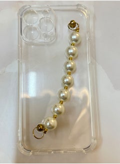 Buy Mobile Cover For iPhone 13 Pro With Pearl Chain Holder in UAE