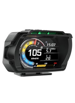 Buy A580 GPS+OBD2 Smart Car HUD Head Up Display, Digital Speed Voltage Auto Gauge, Oil Water Temp RPM Turbo Gauge in Saudi Arabia