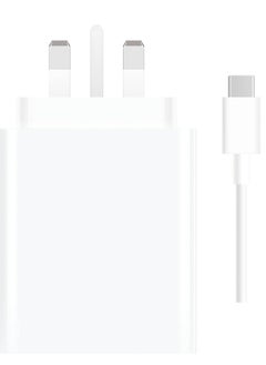 Buy 120W Fast Charging Power Adapter for Xiaomi Mi 12/13T, Mi 9T Pro, Poco, Black Shark 5, Mi 13/12T/11T/10T Pro, Note 11 Pro 5G & More (White) in UAE