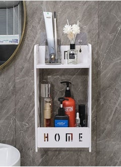 Buy Bathroom Storage Shelf Cabinet Rack White in UAE